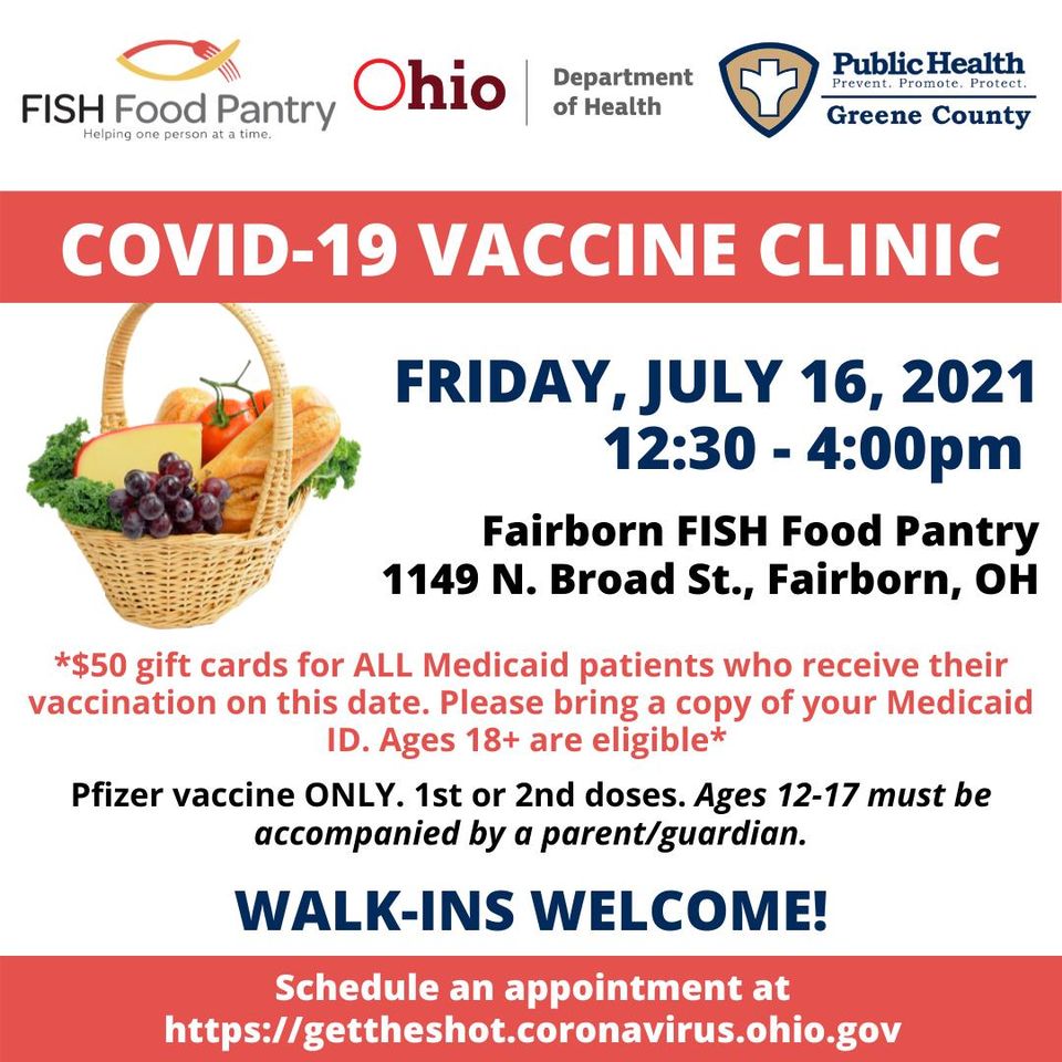 COVID-19 Vaccine Clinic at Fairborn FISH Food Pantry