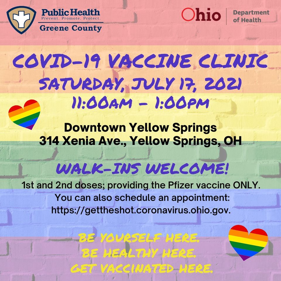 COVID-19 Vaccine Clinic in Downtown Yellow Springs