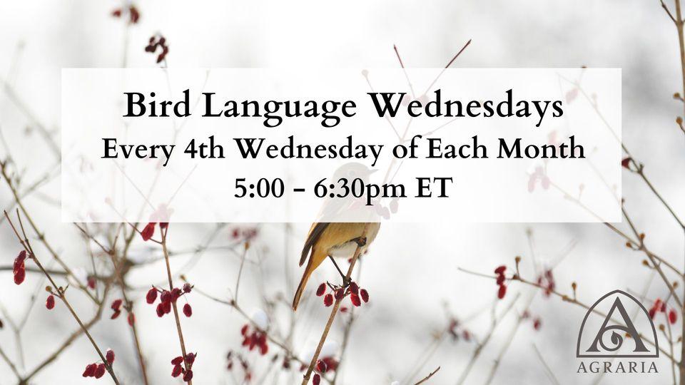 Bird Language Wednesdays