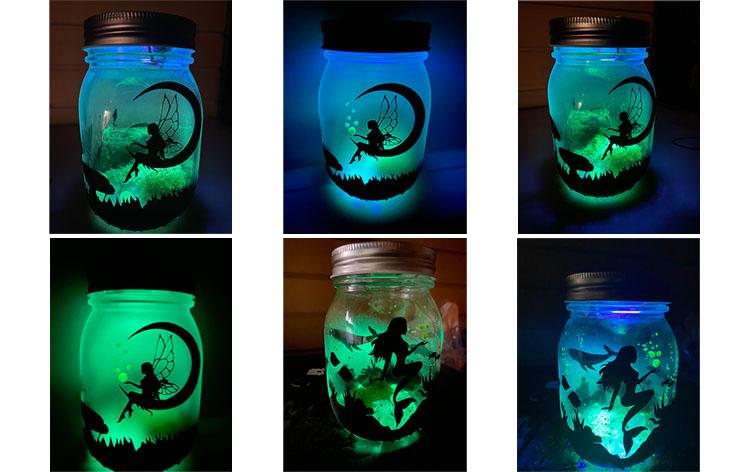 Blacklight Fairy Jars