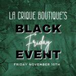 La Crique Boutique’s Black Friday Event