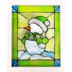 Faux Stained Glass Snowman